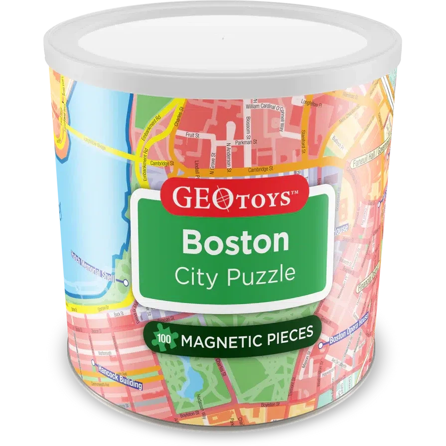 Boston City 100 Piece Magnetic Jigsaw Puzzle Geotoys