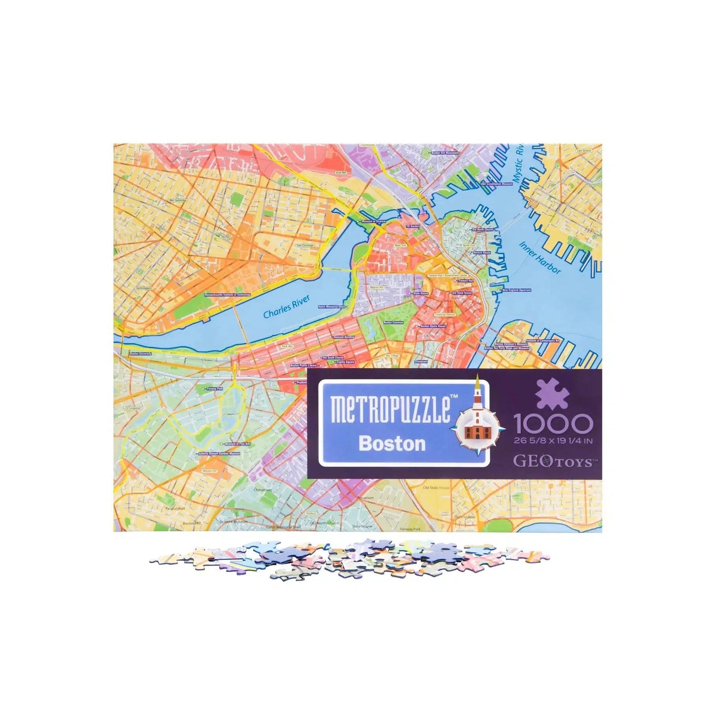 Boston Metropuzzle 1000 Piece Jigsaw Puzzle Geotoys