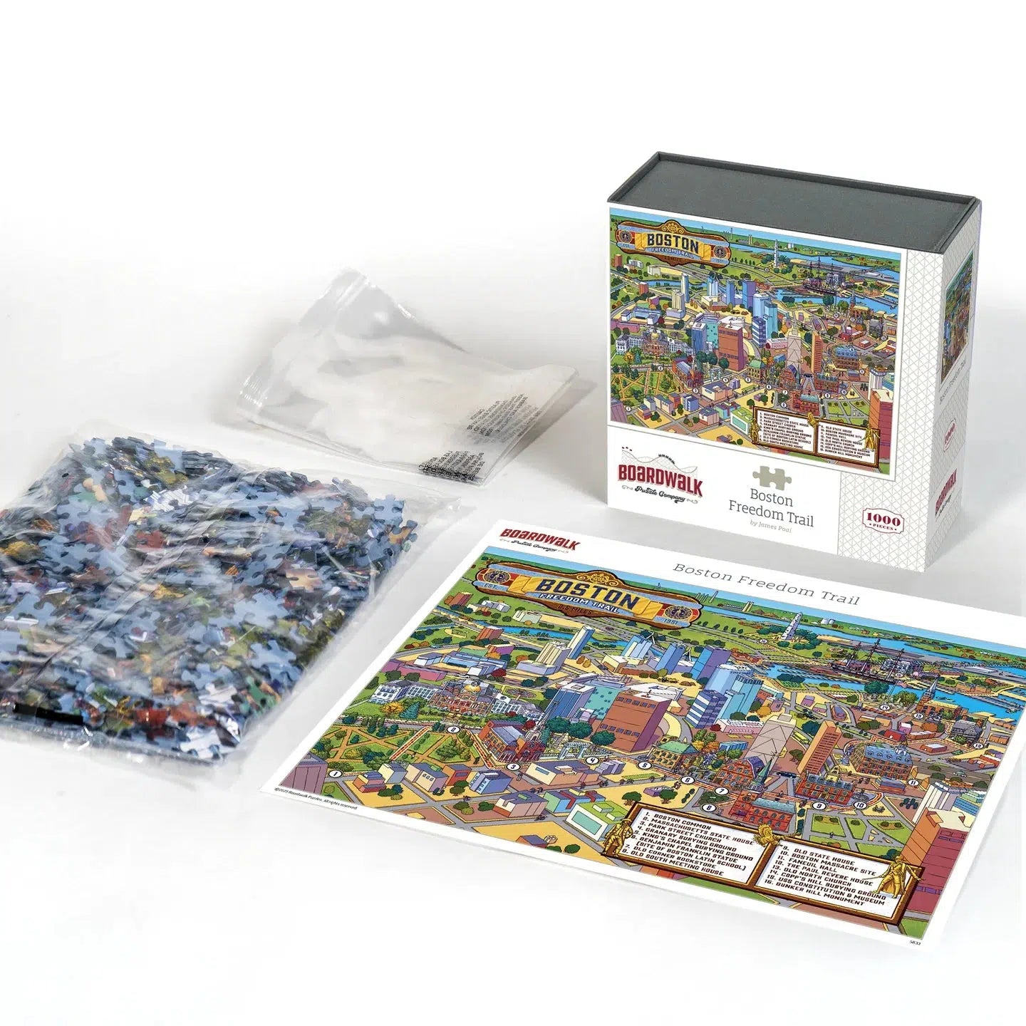 Boston Freedom Trail 1000 Piece Jigsaw Puzzle Boardwalk