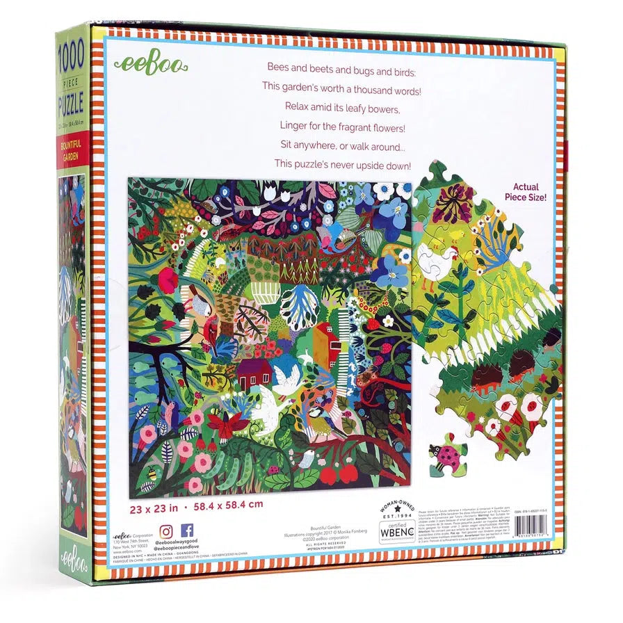 Bountiful Garden 1000 Piece Jigsaw Puzzle eeBoo