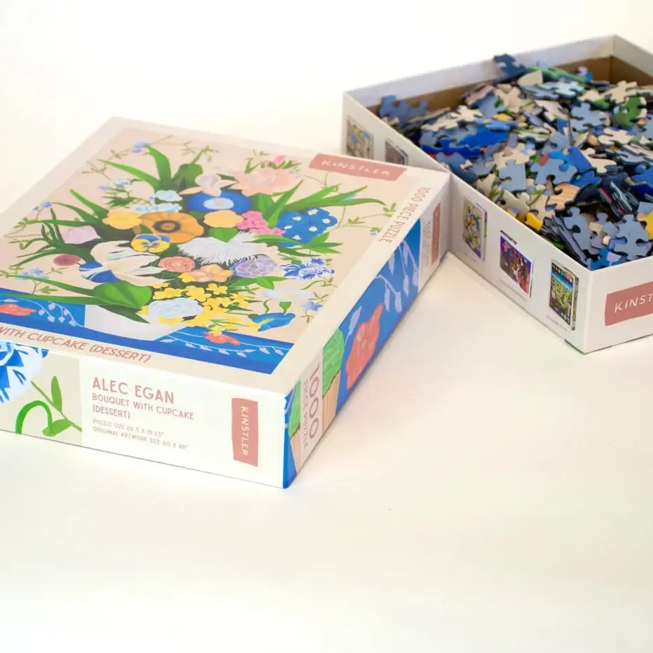 Bouquet with Cupcake (Dessert) 1000 Piece Jigsaw Puzzle Kinstler