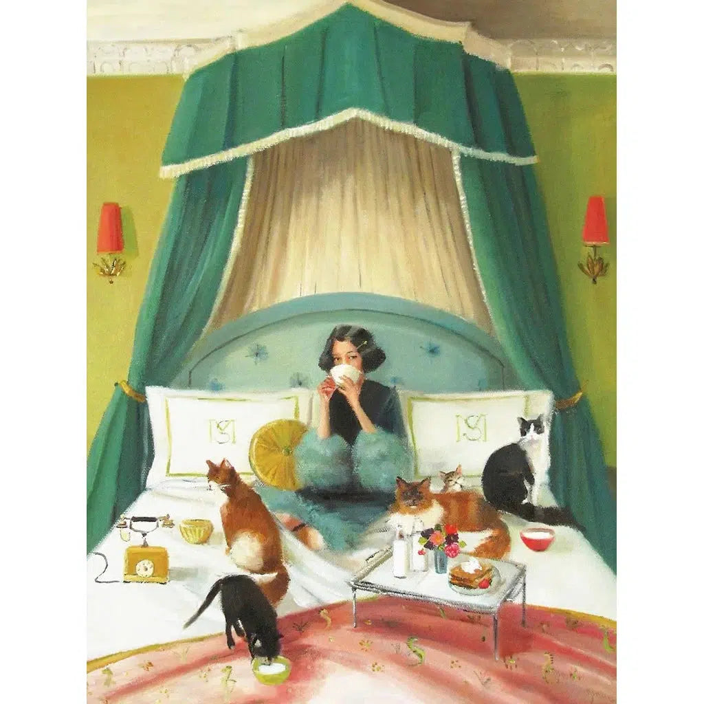 Breakfast in Bed 500 Piece Jigsaw Puzzle NYPC