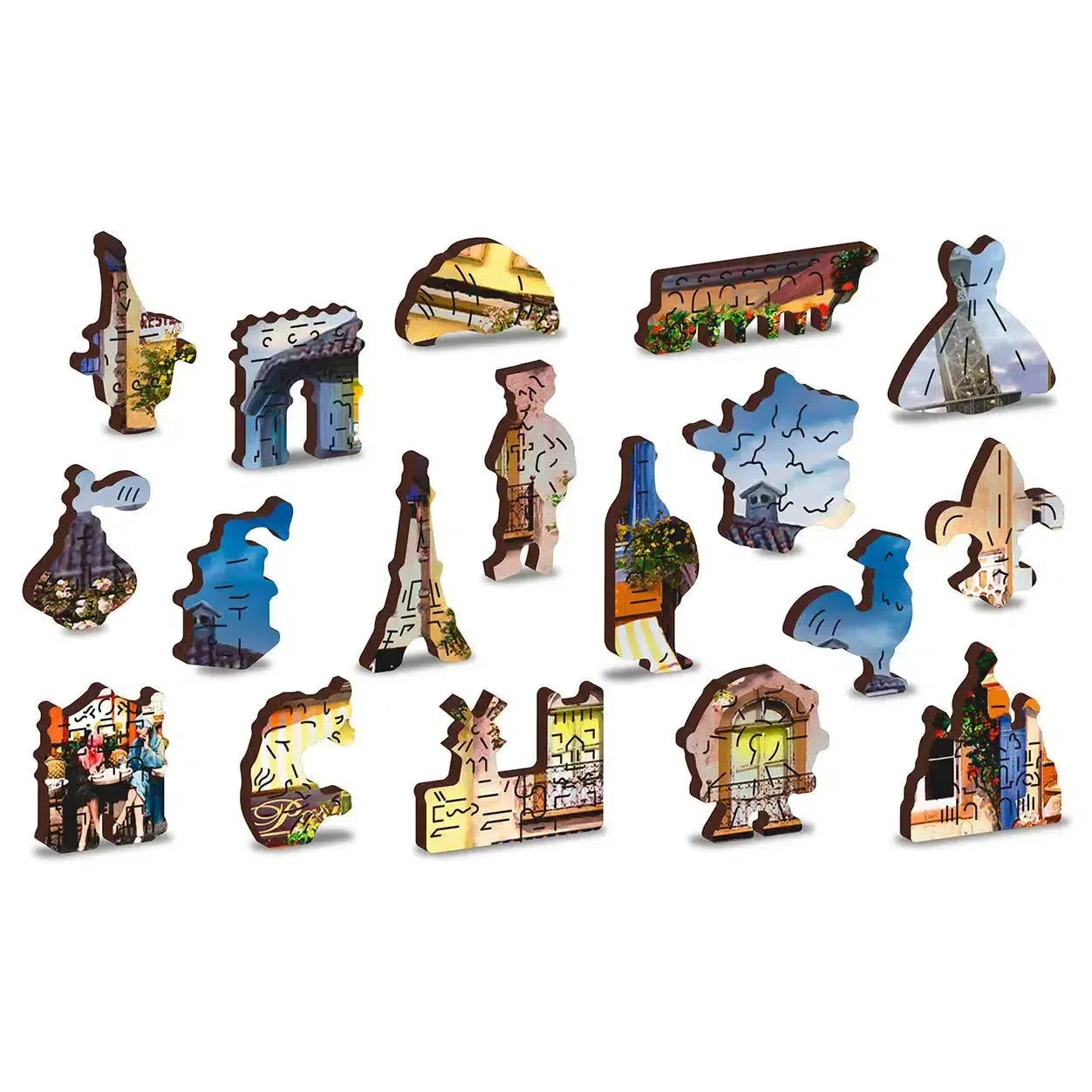 Breakfast in Paris 300 Piece Wood Jigsaw Puzzle Wooden City