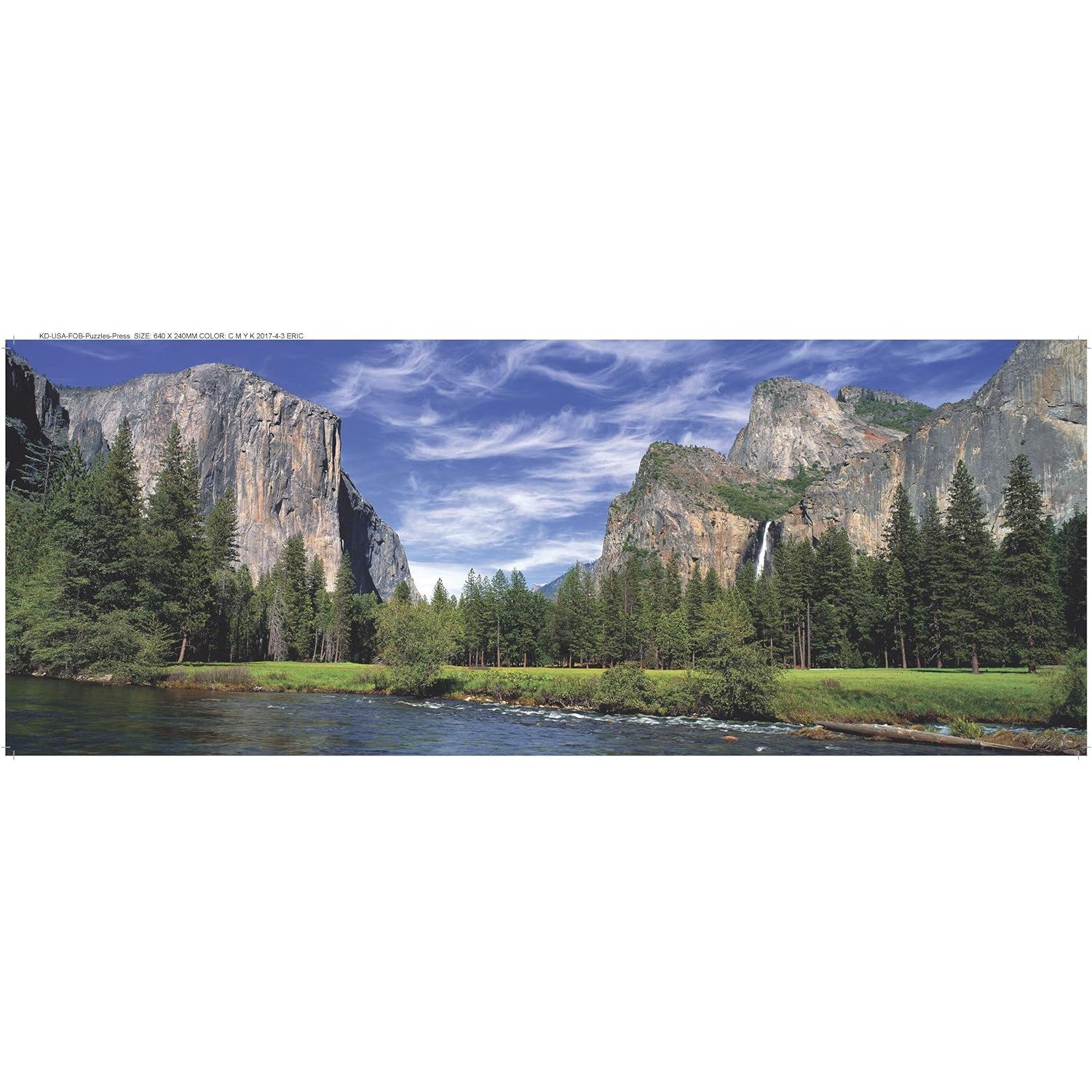 Bridal Veil Falls 504 Piece Panoramic Jigsaw Puzzle Pressman