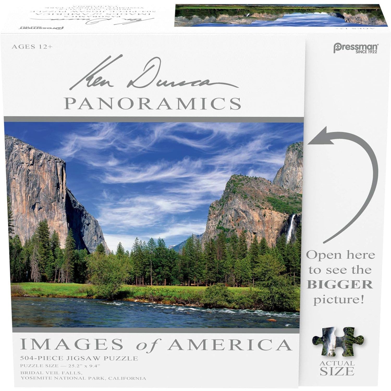 Bridal Veil Falls 504 Piece Panoramic Jigsaw Puzzle Pressman