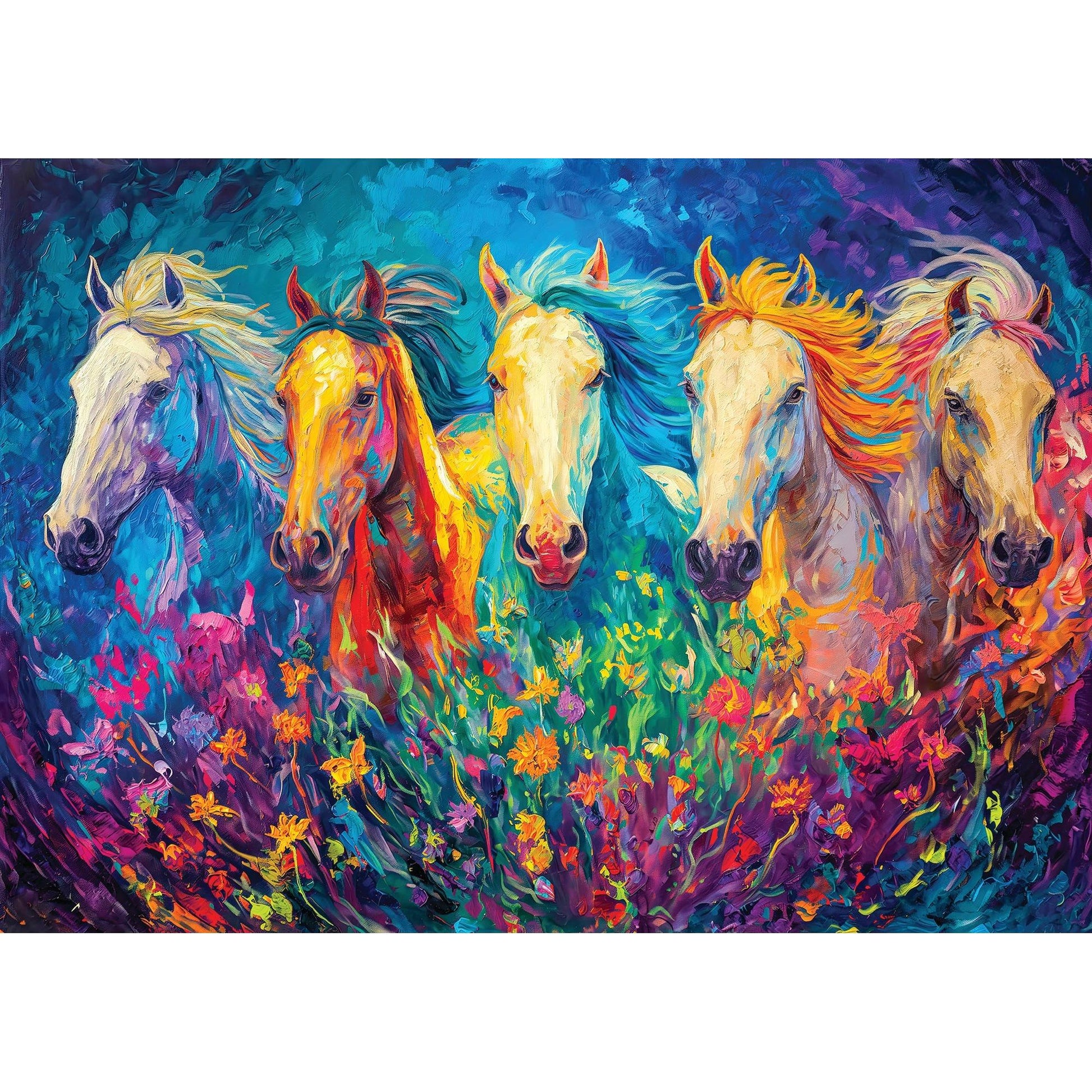 Bright Galloping 1000 Piece Jigsaw Puzzle Enjoy