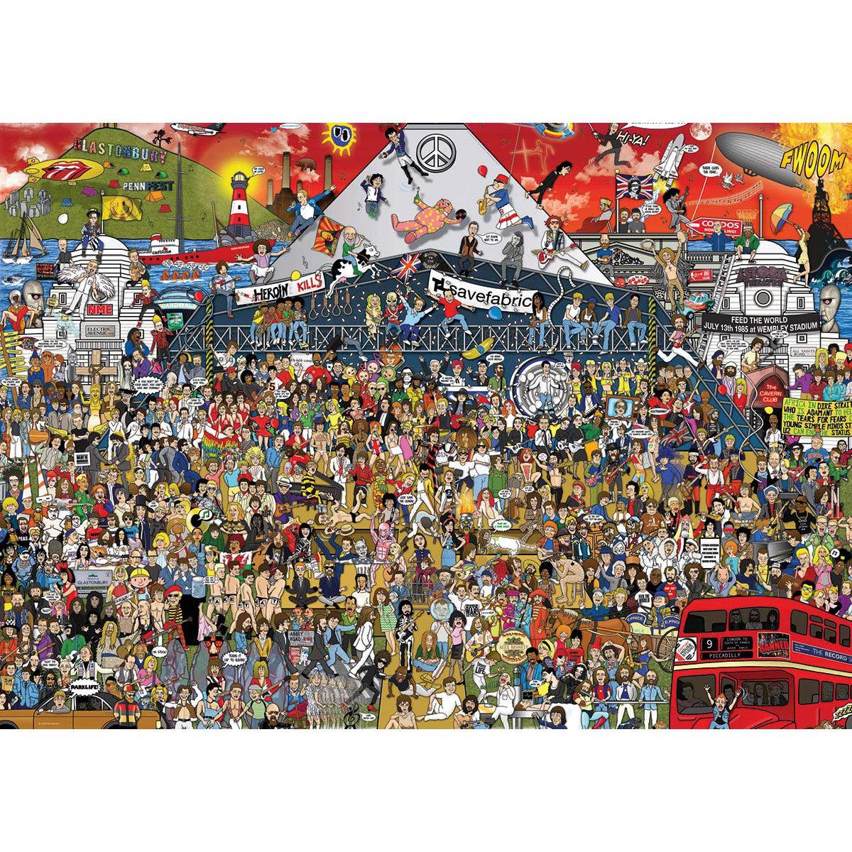 British Music History Mishmash 2000 Piece Jigsaw Puzzle Heye