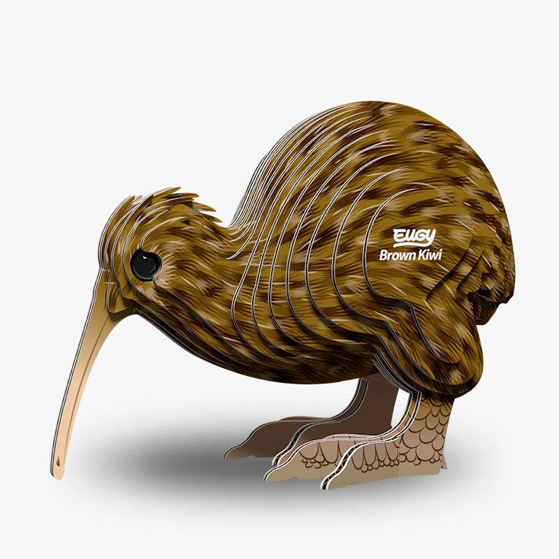 Brown Kiwi 3D Cardboard Model Kit Eugy