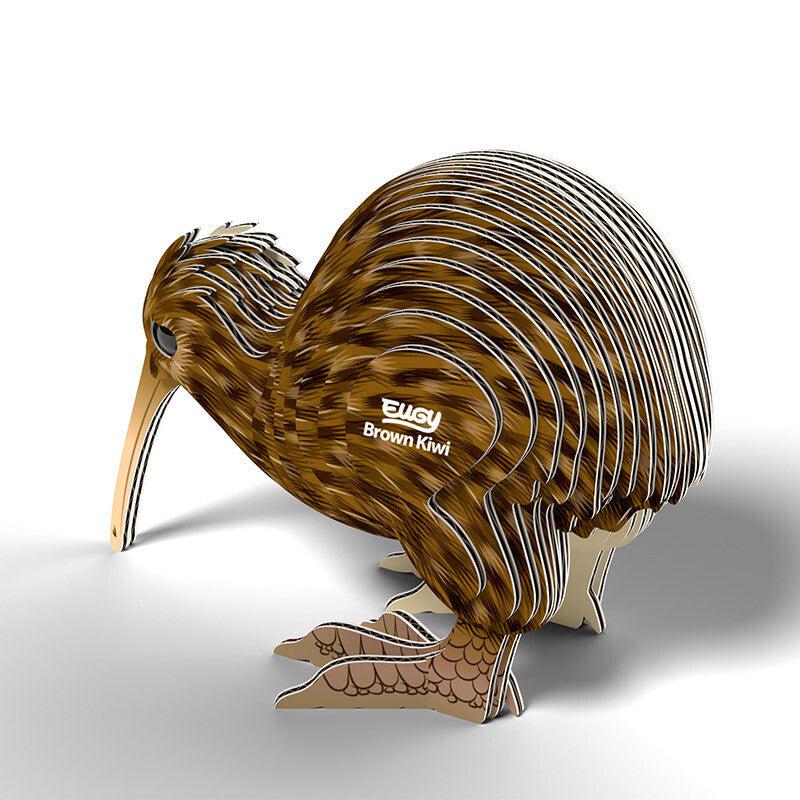 Brown Kiwi 3D Cardboard Model Kit Eugy