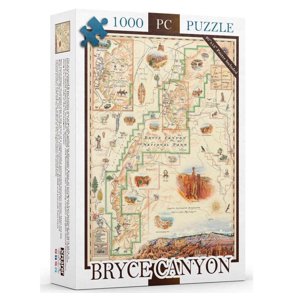 Bryce Canyon National Park 1000 Piece Jigsaw Puzzle Xplorer Maps