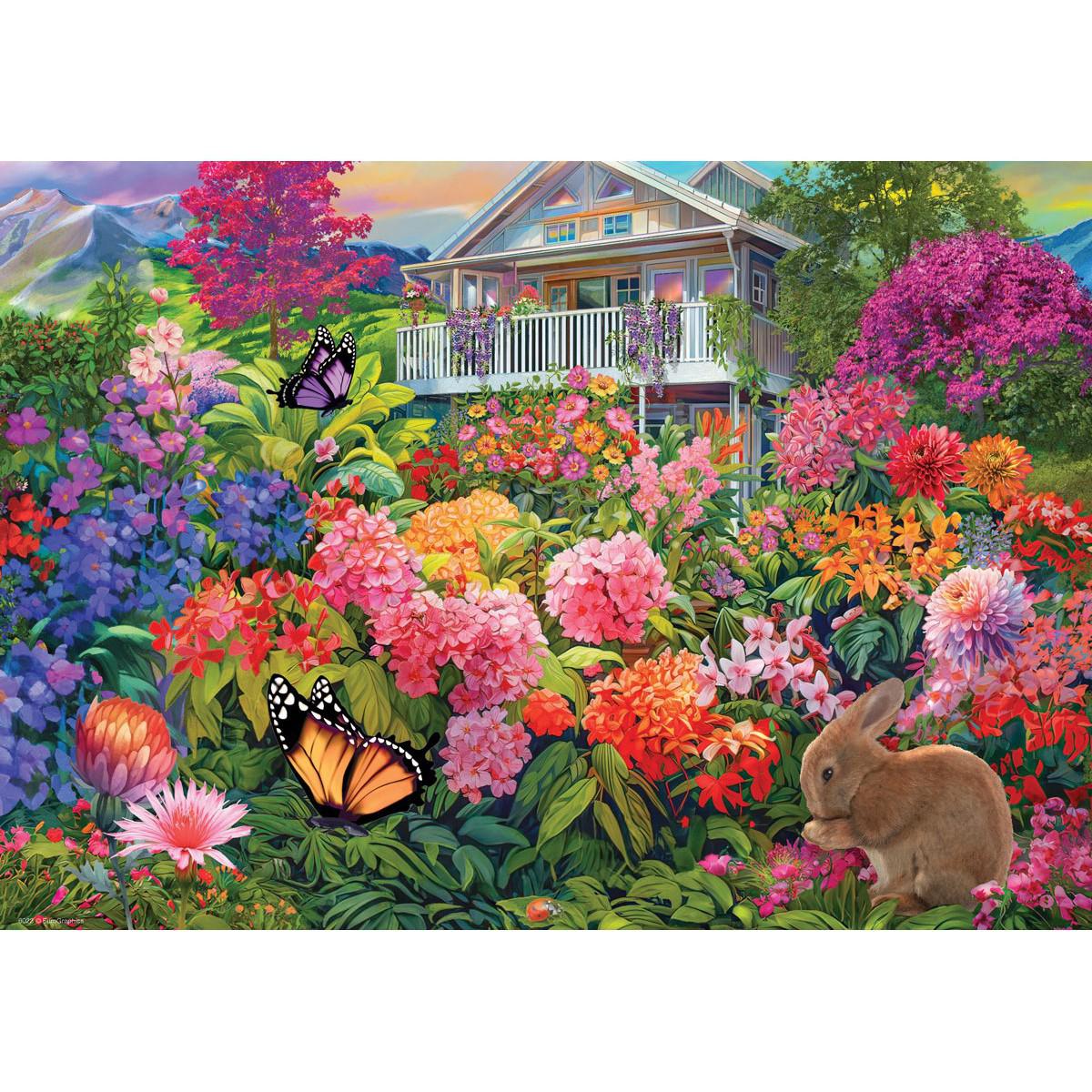 Bunny Garden 104 Connecting Pieces Jigsaw Puzzle Eurographics