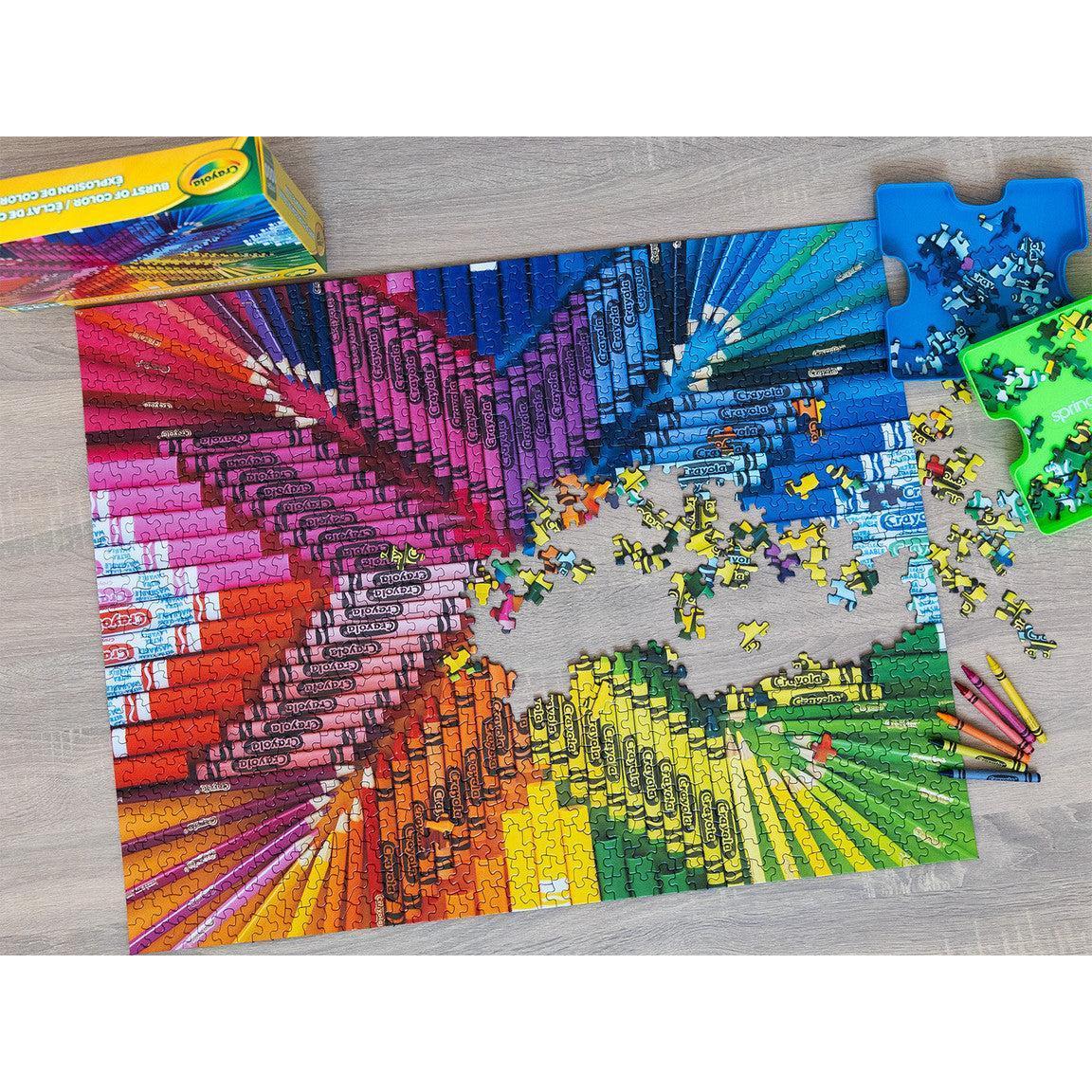 Burst of Color Crayola Crayon 1000 Piece Jigsaw Puzzle Springbok