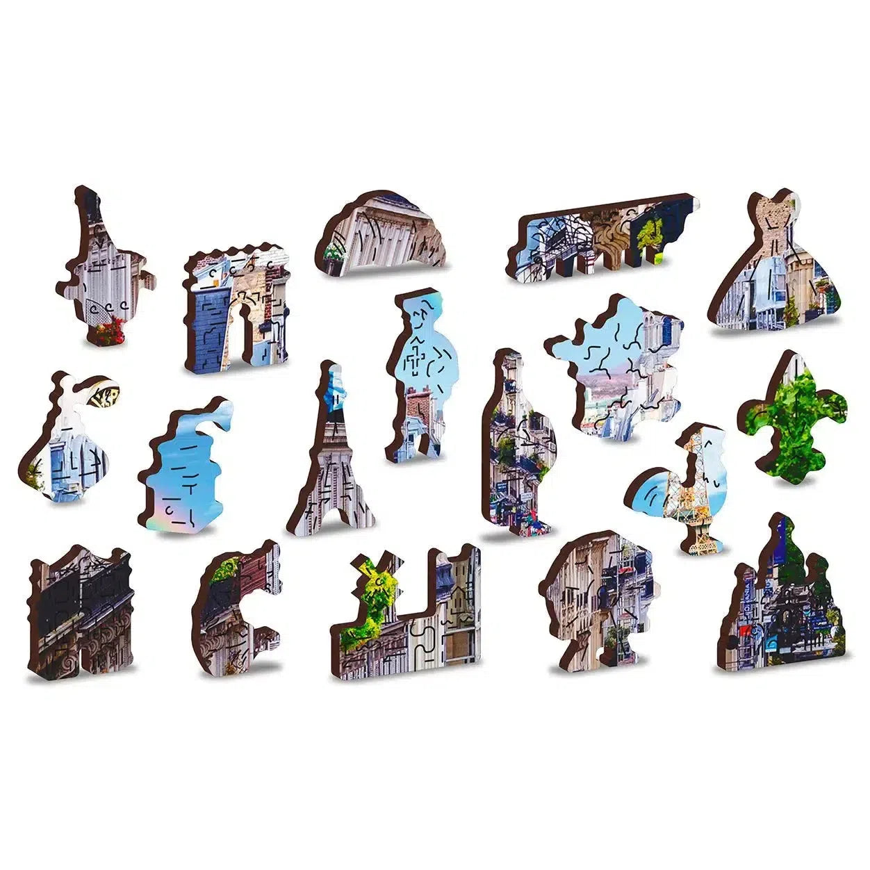 Bustling Paris 300 Piece Wood Jigsaw Puzzle Wooden City