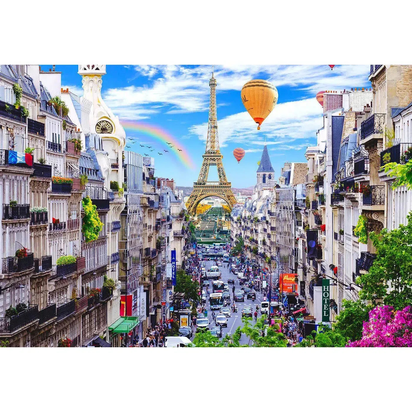 Bustling Paris 300 Piece Wood Jigsaw Puzzle Wooden City