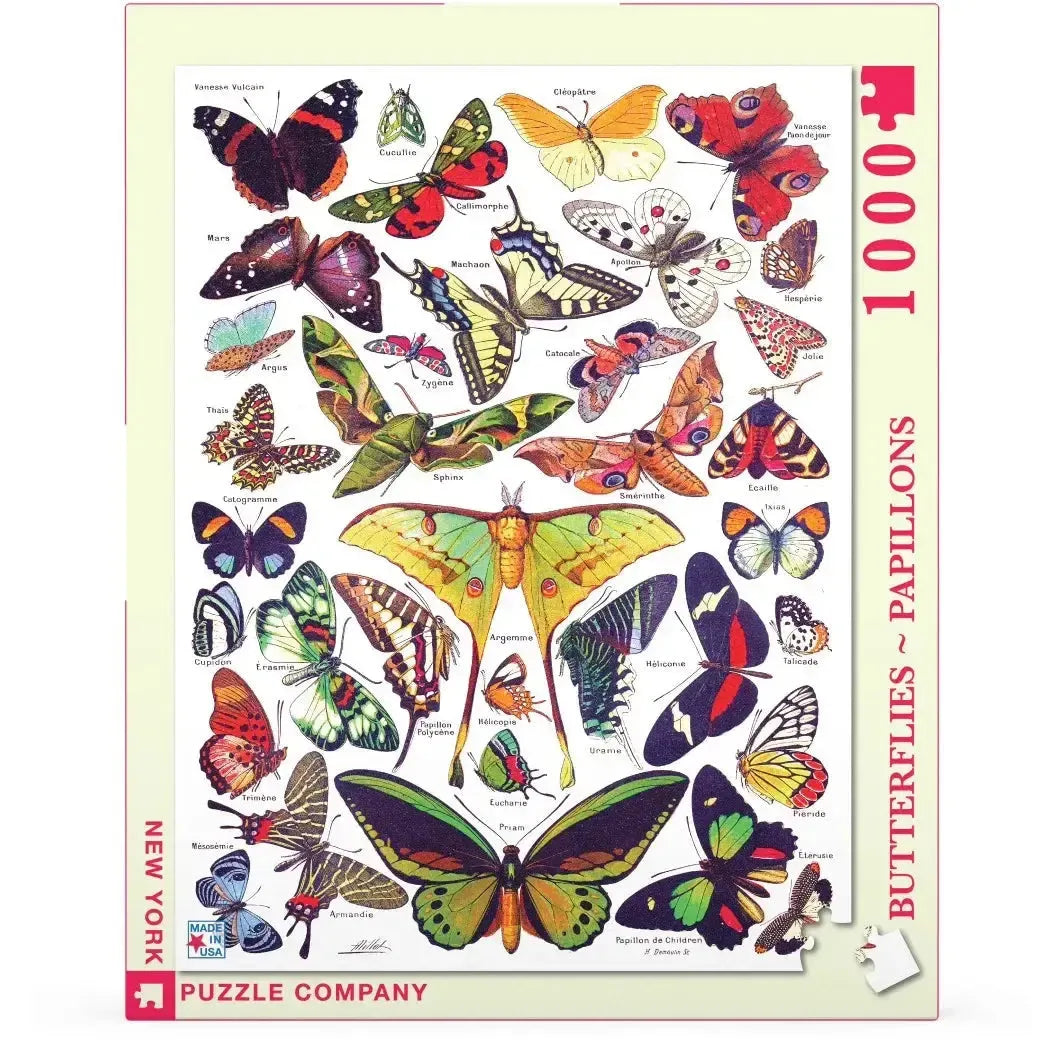 Butterflies ~ Papillons 1000 Piece Jigsaw Puzzle NYPC