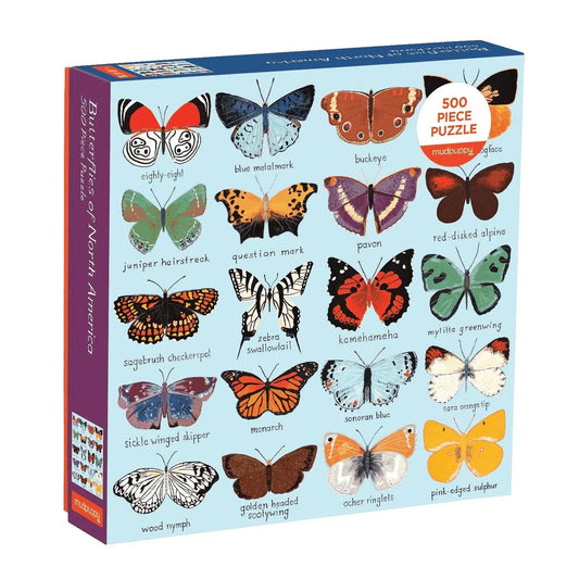 Butterflies of North America 500 Piece Jigsaw Puzzle Mudpuppy