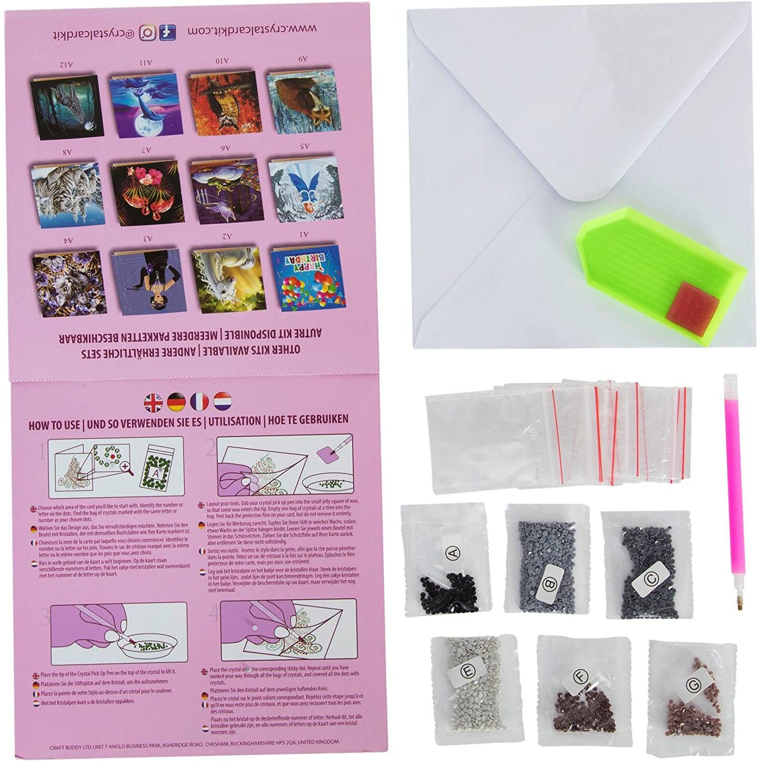 Butterfly Crystal Art Card Kit Craft Buddy