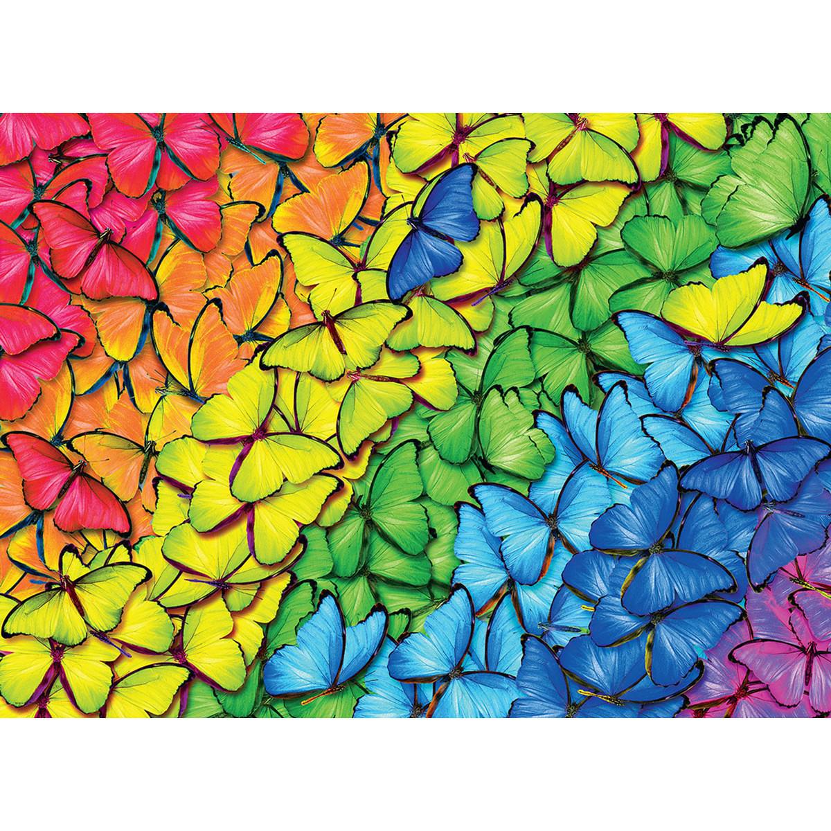 Butterfly Rainbow 1000 Piece Jigsaw Puzzle in Tin Eurographics