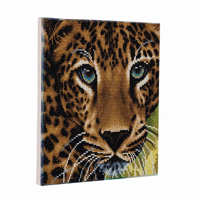 Leopard Crystal Art Framed Canvas Kit Craft Buddy