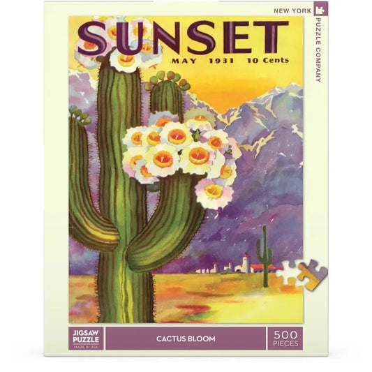 Cactus Blooms Sunset Magazine 500 Piece Jigsaw Puzzle NYPC