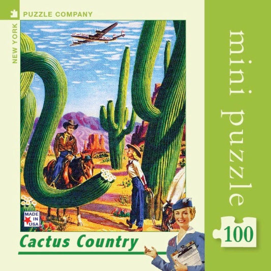 Cactus Country 100 Piece Mini Jigsaw Puzzle NYPC