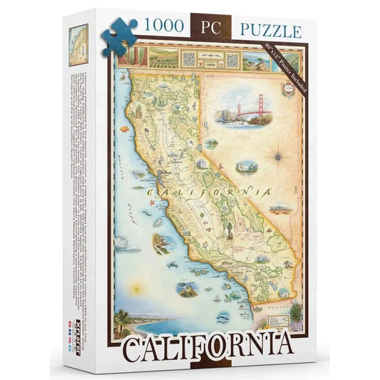 California 1000 Piece Jigsaw Puzzle Xplorer Maps