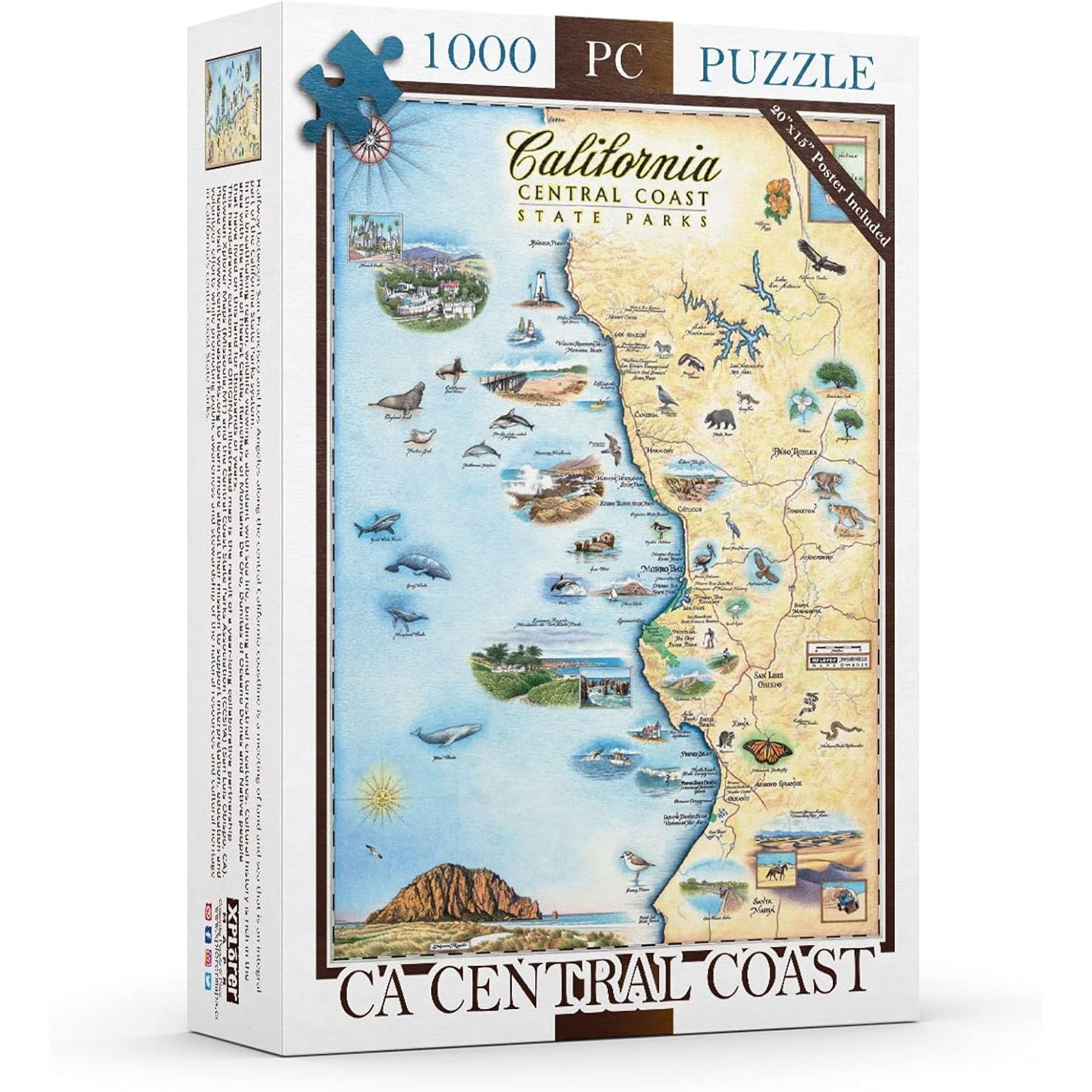 California Central Coast State Park 1000 Piece Jigsaw Puzzle Xplorer Maps