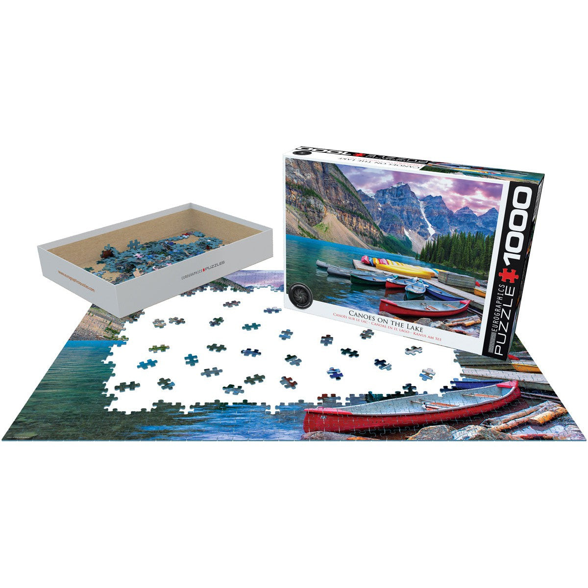 Canoes on the Lake 1000 Piece Jigsaw Puzzle Eurographics