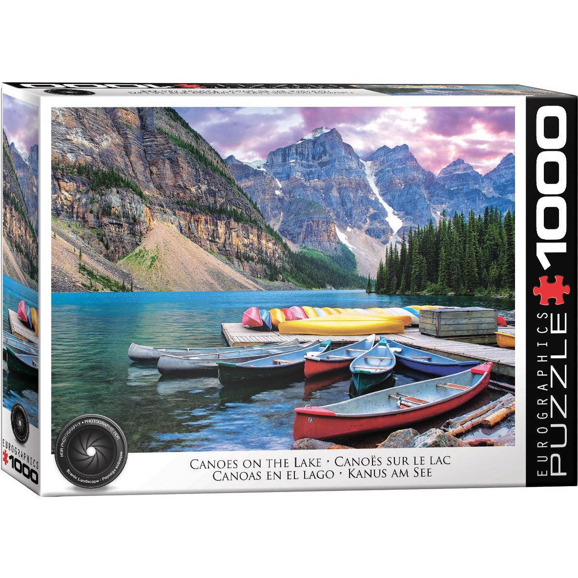 Canoes on the Lake 1000 Piece Jigsaw Puzzle Eurographics