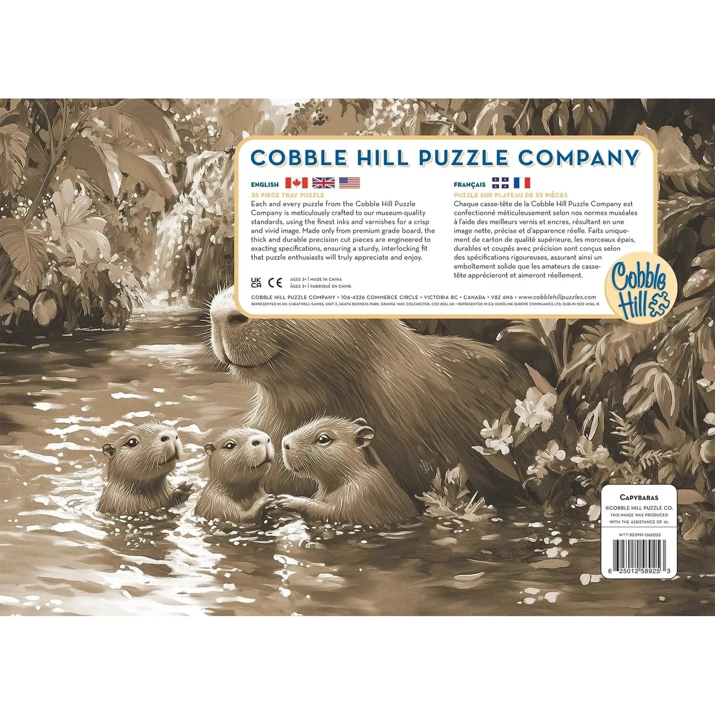 Capybaras 35 Piece Tray Jigsaw Puzzle Cobble Hill
