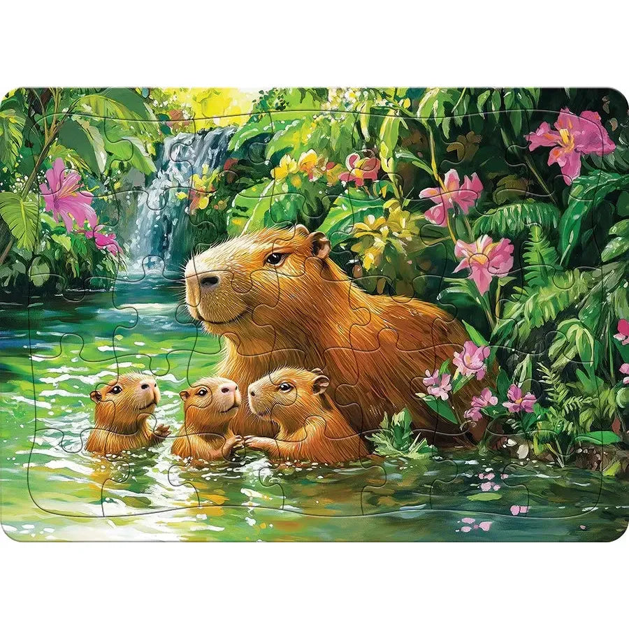 Capybaras 35 Piece Tray Jigsaw Puzzle Cobble Hill