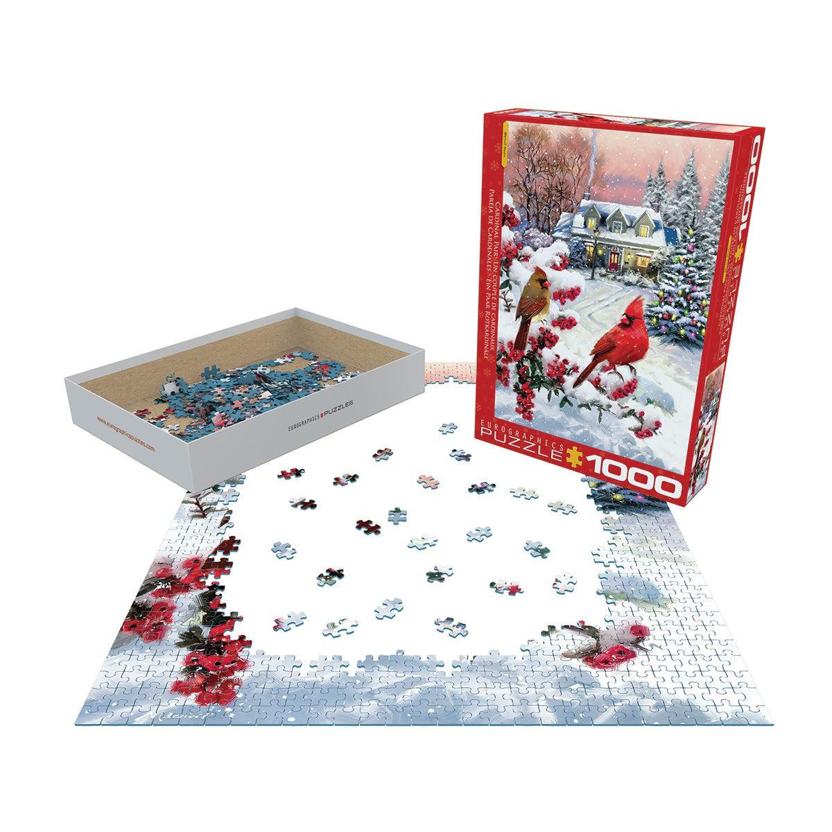 Cardinal Pair 1000 Piece Jigsaw Puzzle Eurographics