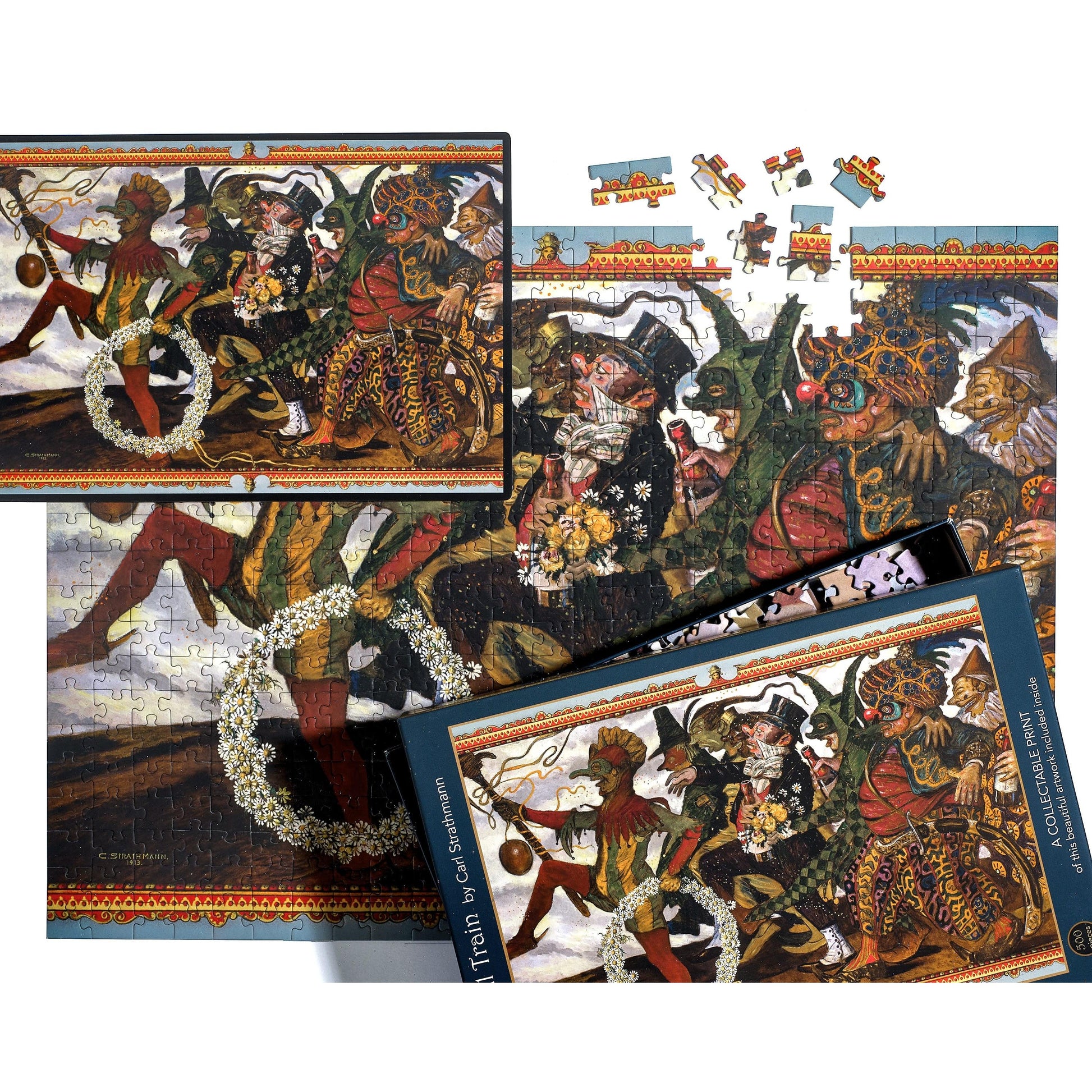 Carnival Train 500 Piece Premium Jigsaw Puzzle Art & Fable