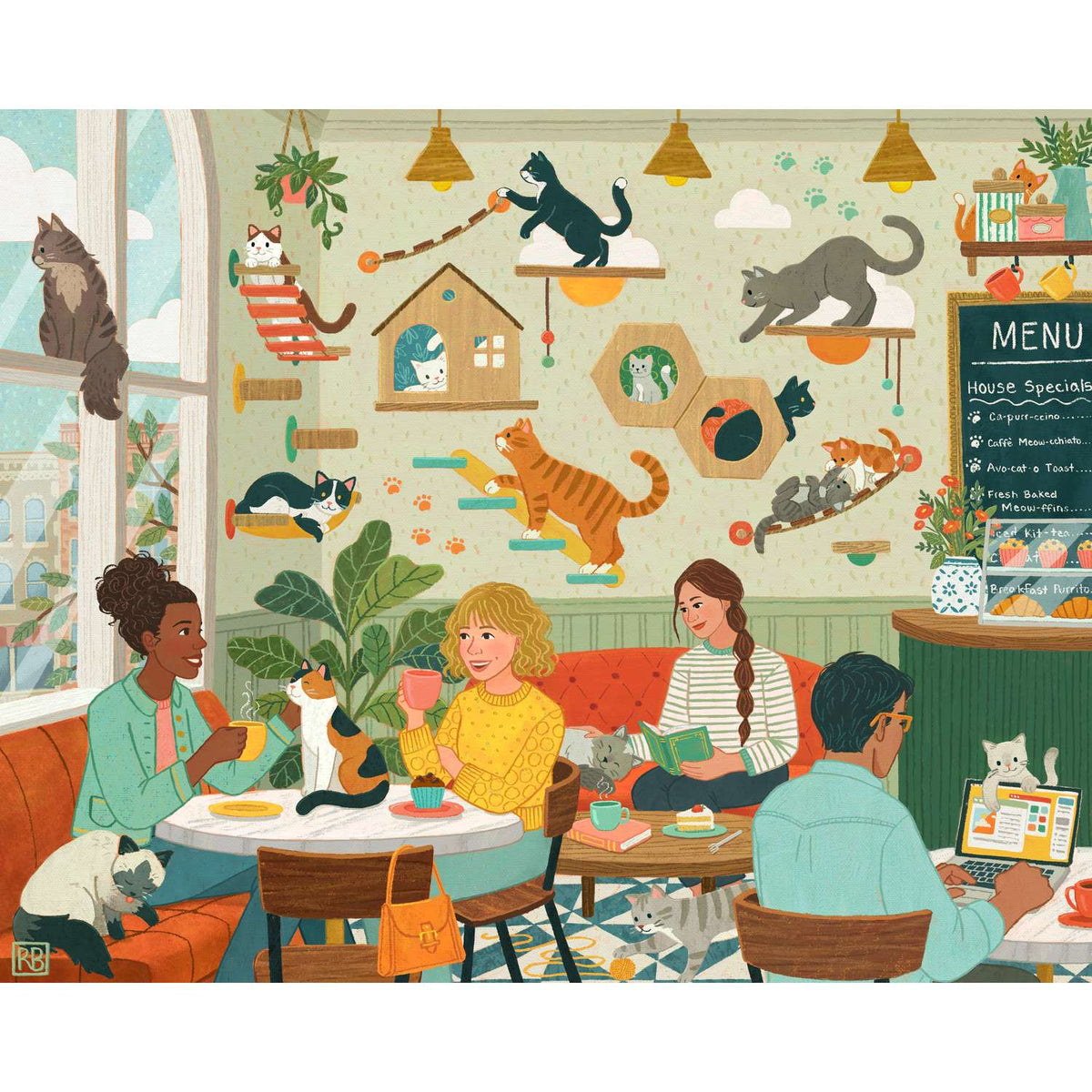 Cat Cafe 500 Piece Jigsaw Puzzle Boardwalk