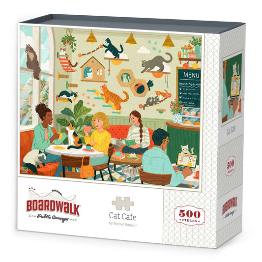 Cat Cafe 500 Piece Jigsaw Puzzle Boardwalk