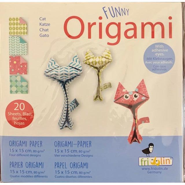 Cat Funny (15 cm) Origami Kit Fridolin