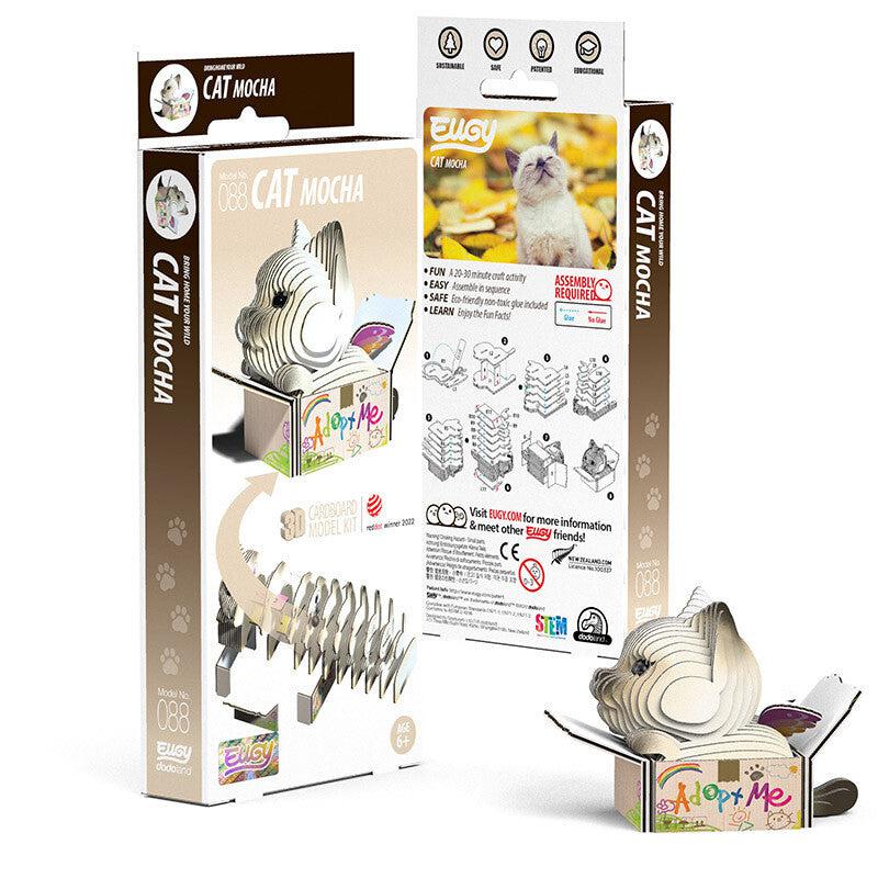 Cat Mocha 3D Cardboard Model Kit Eugy