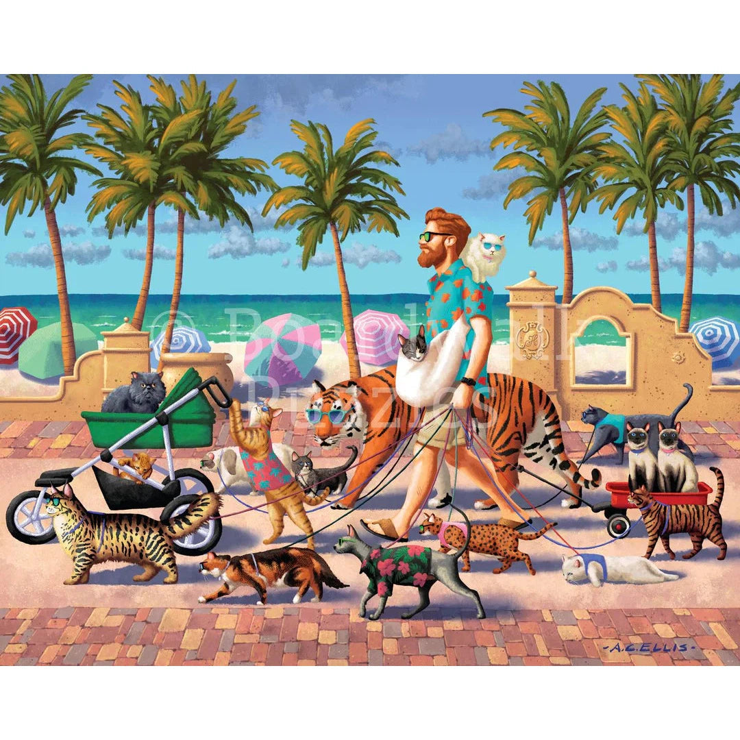 Cat Walker 1000 Piece Jigsaw Puzzle Boardwalk