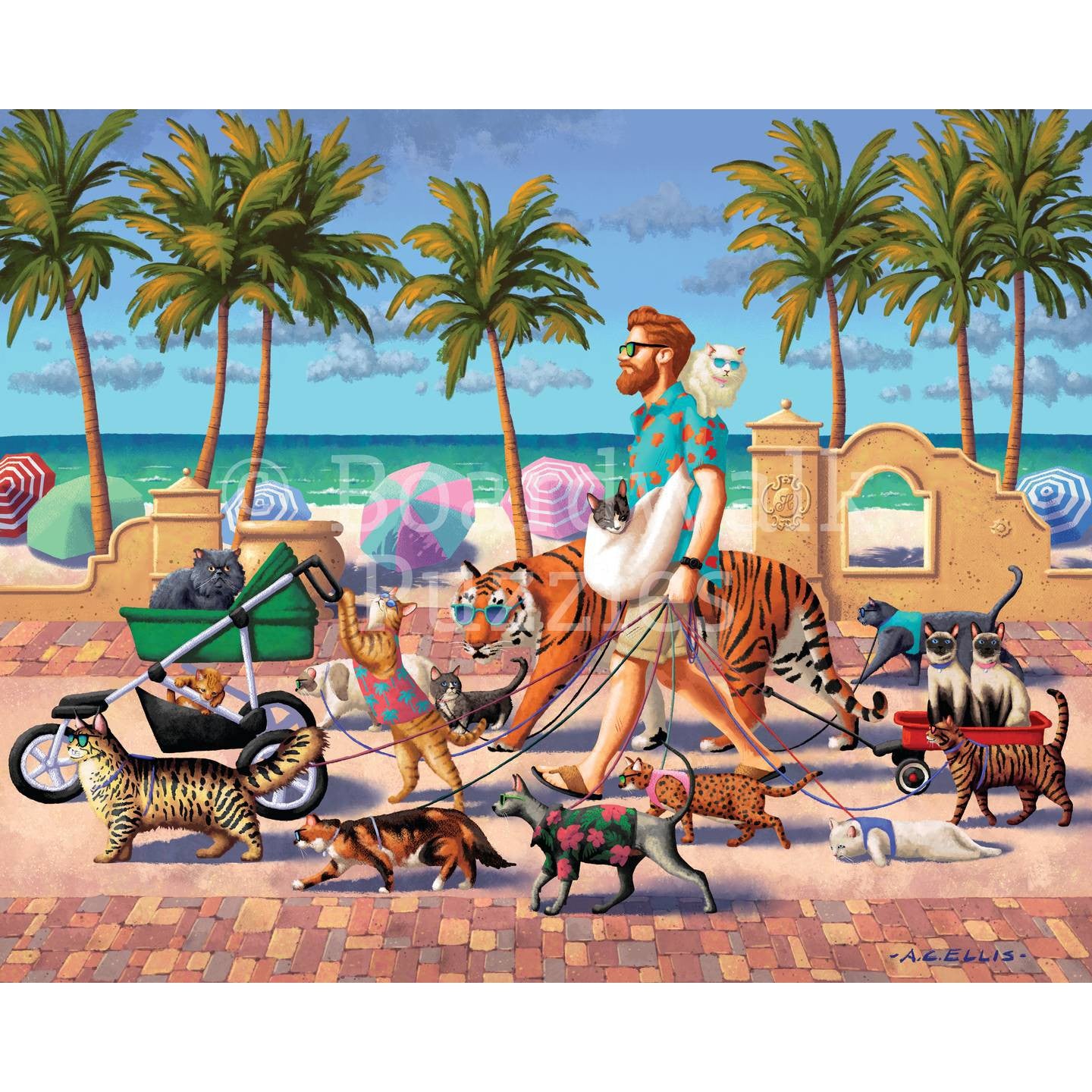 Cat Walker 210 Piece Jigsaw Puzzle Boardwalk