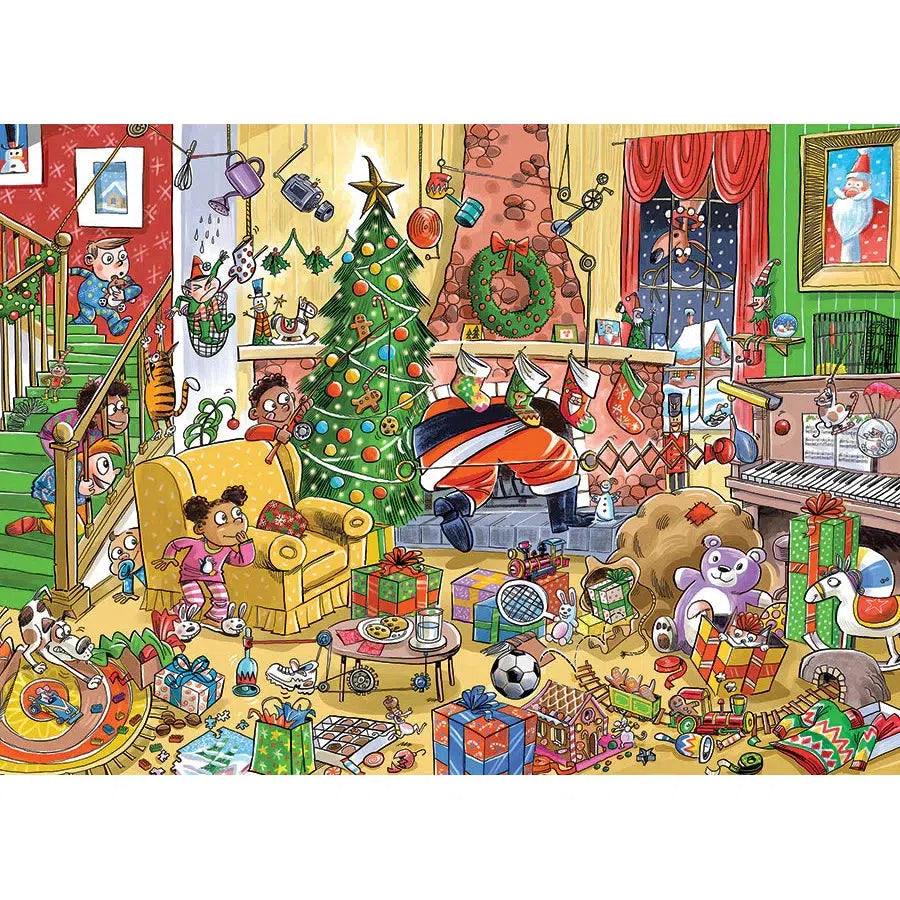 Catching Santa Doodle Town 1000 Piece Jigsaw Puzzle Cobble Hill