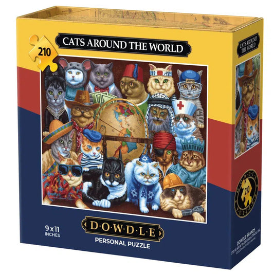 Cats Around the World 210 Piece Jigsaw Puzzle Dowdle