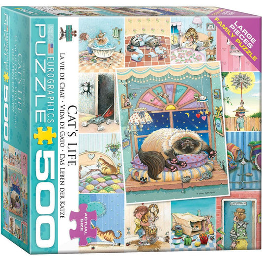 Cat's Life 500 Piece Jigsaw Puzzle Eurographics