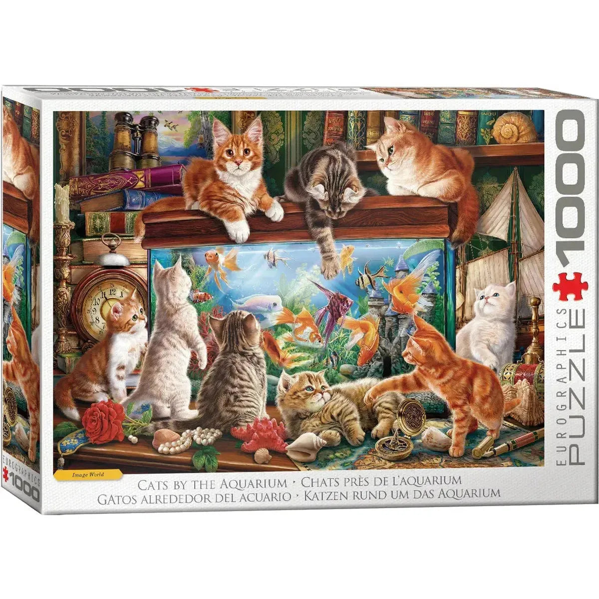 Cats by the Aquarium 1000 Piece Jigsaw Puzzle Eurographics