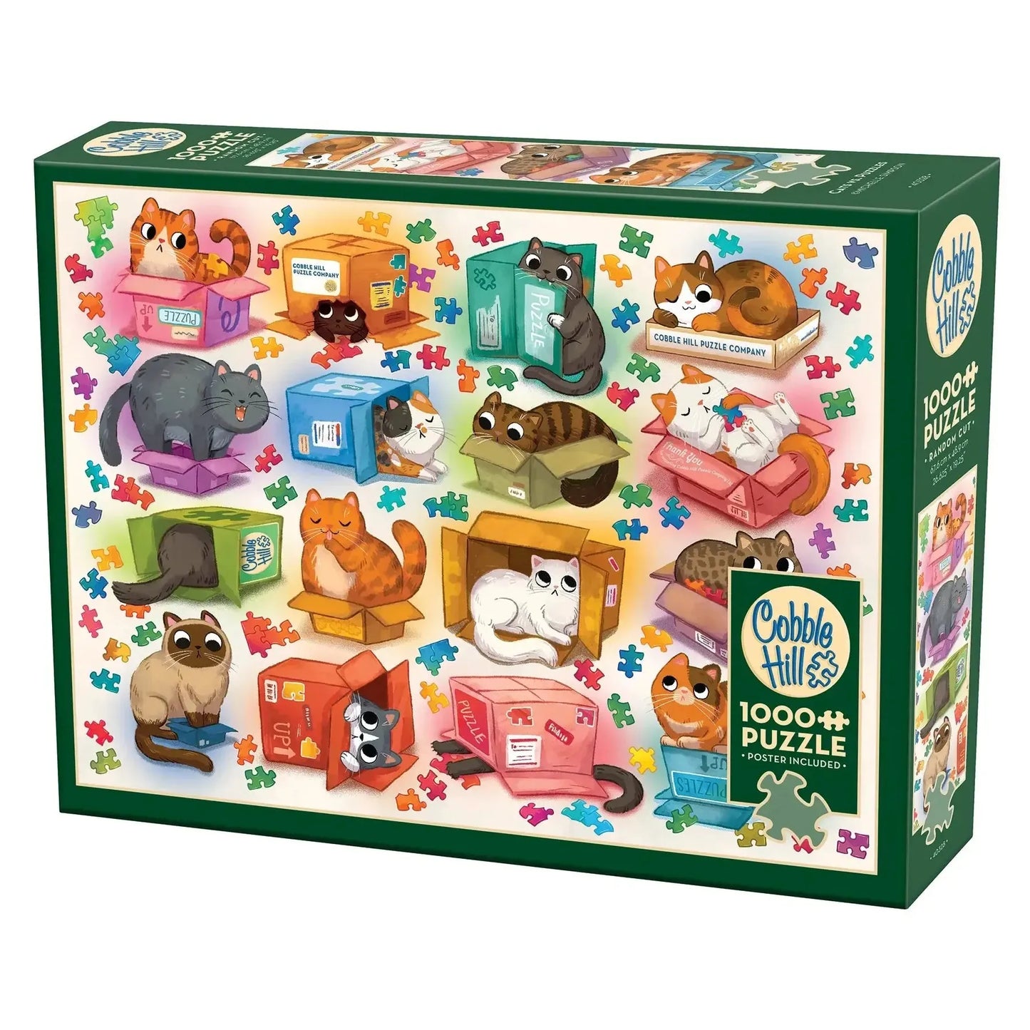 Cats vs Puzzles 1000 Piece Jigsaw Puzzle Cobble Hill