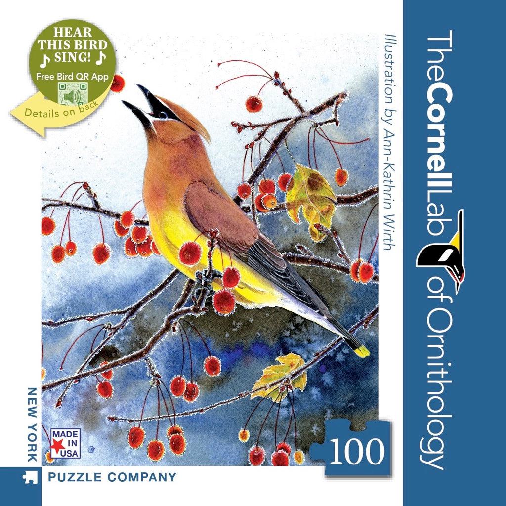 Cedar Waxwing 100 Piece Mini Jigsaw Puzzle NYPC