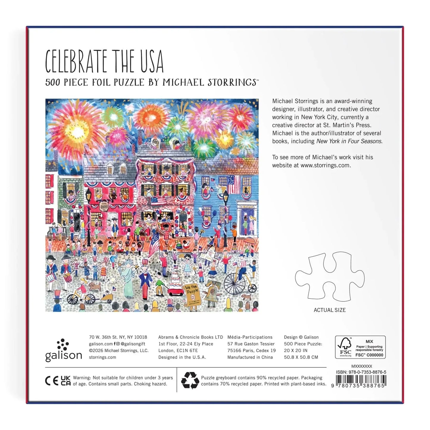 Celebrate The USA by Michael Storrings 500 Piece Jigsaw Puzzle Galison