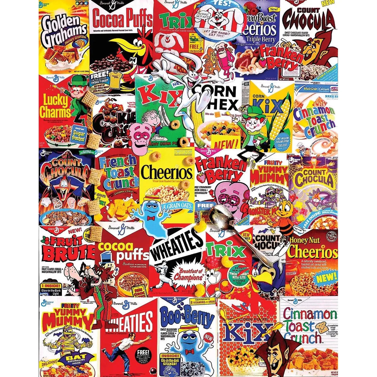 Cereal Boxes 1000 Piece Jigsaw Puzzle White Mountain