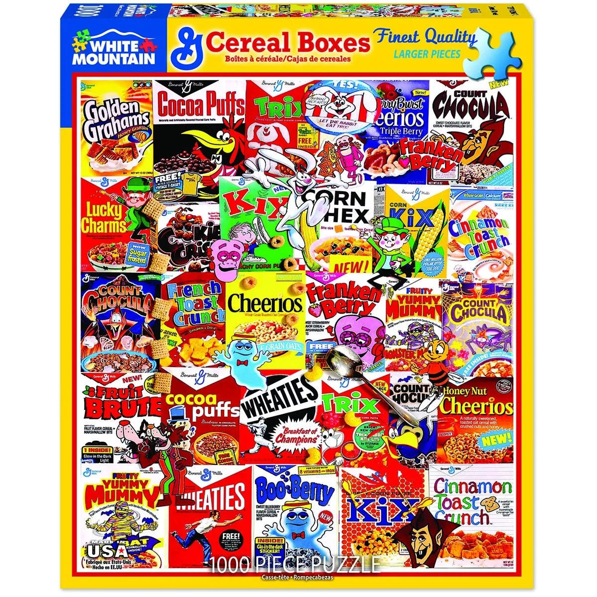 Cereal Boxes 1000 Piece Jigsaw Puzzle White Mountain