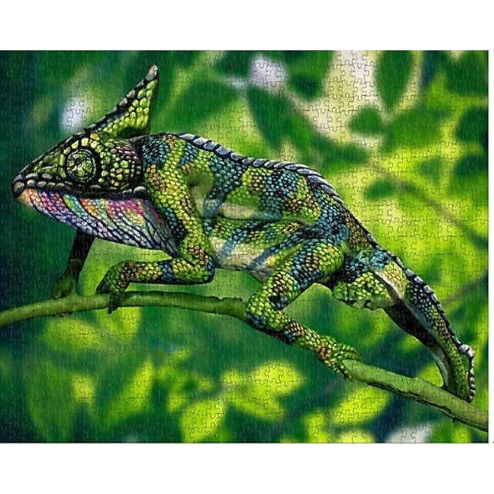 Chameleon Body Painting 1000 Piece Jigsaw Puzzle Funwares