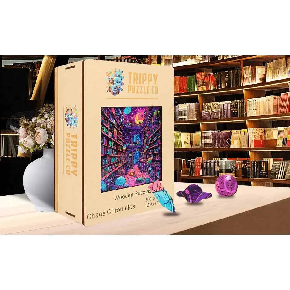 Chaos Chronicles 300 Piece Wooden Jigsaw Puzzle Trippy